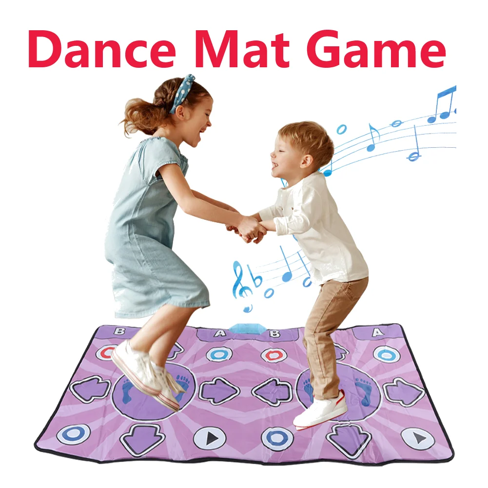 Double Users Musical Dance Mat with Wireless Controller Dance Floor Mat 100 Music 60 Sensory Games Plug And Play for TV Computer