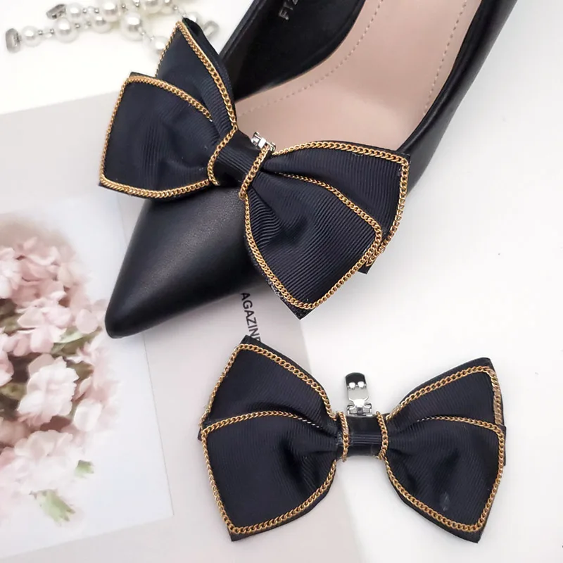 1 Pair Bow Shoe Clips Decorative Shoe Clips Shoe Flowers for Dress Hat