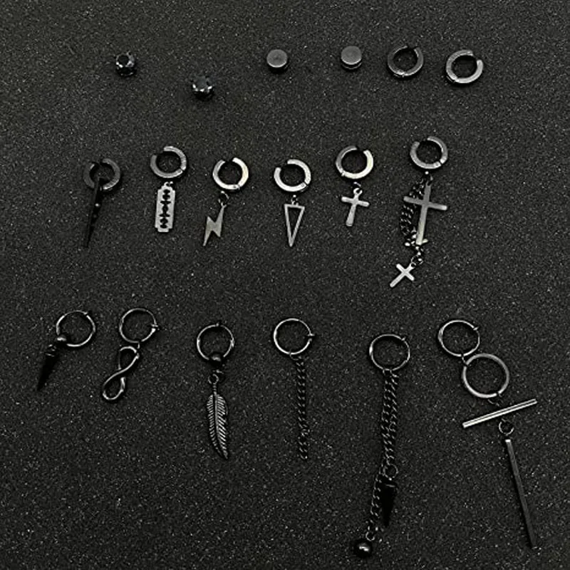 Magnetic Earrings 1 Pc Stainless Steel Clip On Earrings Set Kpop Style for Men Women