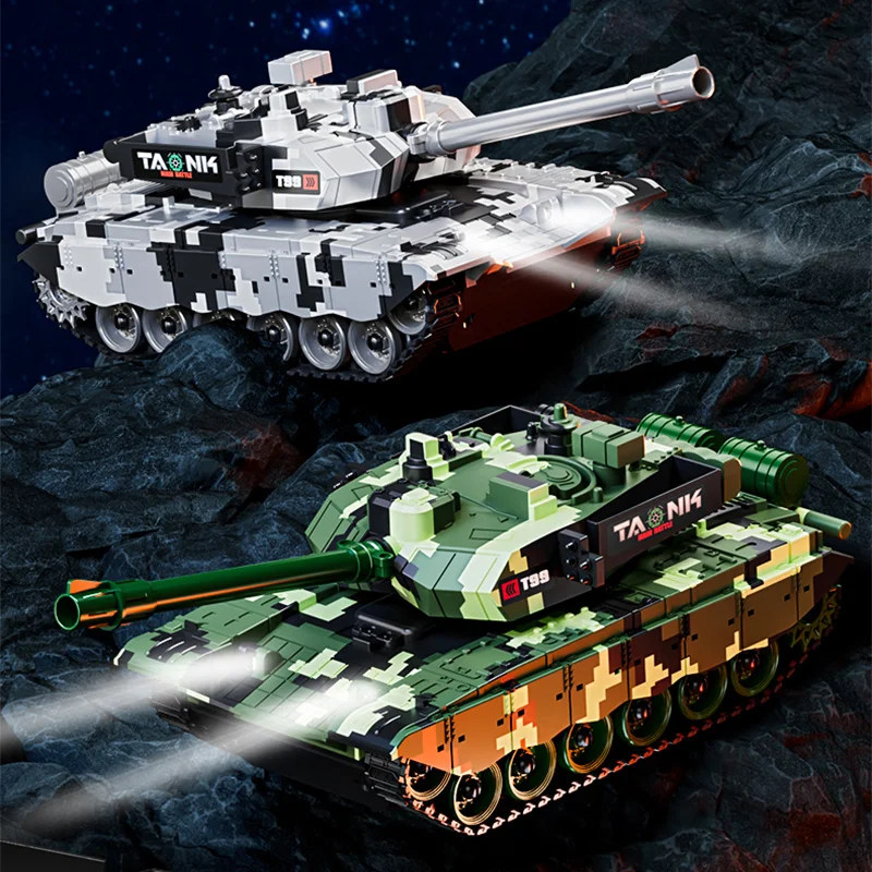 Remote Control Tank Remote Control Vehicle Remote Control Tank 13 Channel RC Tracked Truck Electric Car Battle App Controlled Machine Children's Toys for Kids Boys Gifts