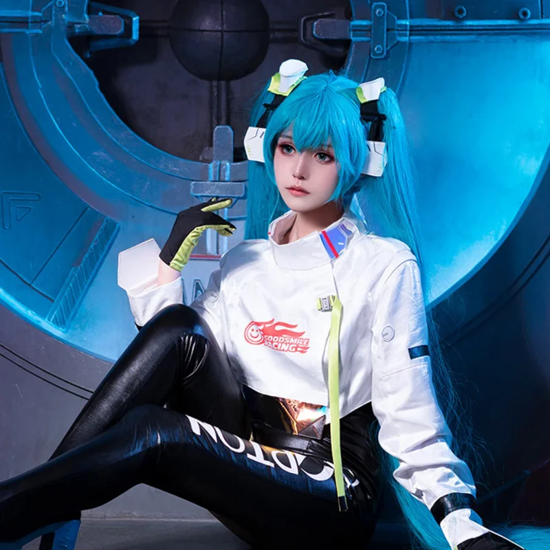 

VOCALOID 2022 Racing MIKU Cosplay Costume VOCALOID Cos GT Project Cosplay Racing Suits Miku Costume with Cosplay Wig