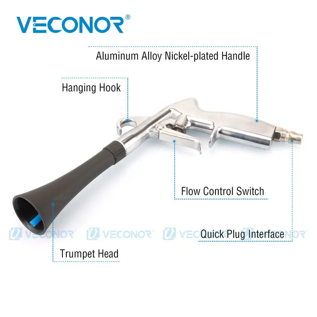 자동차 내부를 쉽게 깔끔하게 청소하는 Veconor 세차용 에어 블로우 건