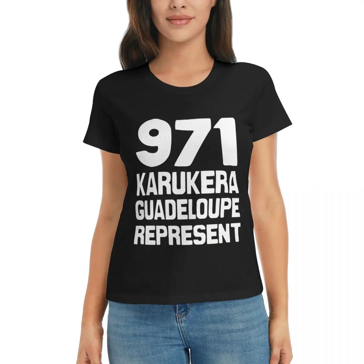 

R330 971 Karukera Guadeloupe Representers Essential Movement Top tee Top quality Travel Black Vintage Eur Size