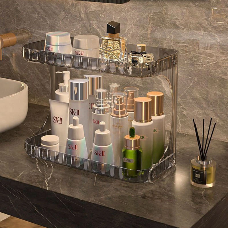 Double Layer Bathroom Storage Rack Cosmetics Storage Box
