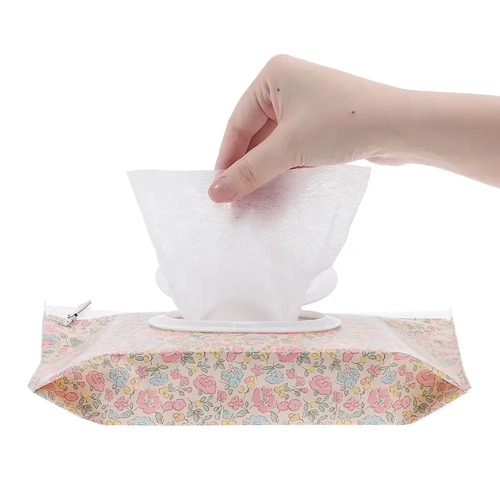 Wet Wipes Bag EVA Reusable Cosmetic Pouch Portable Holder Case Flip Cover Snap-Strap Tissue Box Stroller Accessories