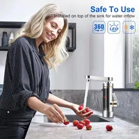 Robinet de chauffage électrique instantané, robinet de chauffe-eau sans réservoir, robinet d'eau chaude électrique, affichage de la température LCD, 360 °   Mixte 6