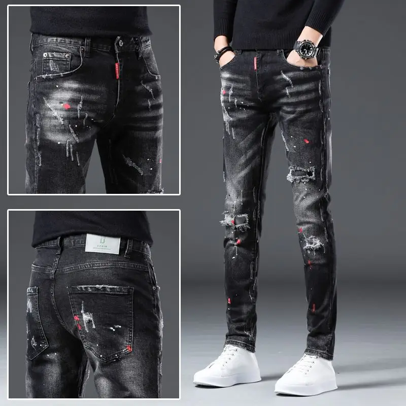 PlatiNum Slim Distressed Jeans - Back View
