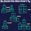 Children's 3D Glow Construction Toy Fort Building Kit Play Tent Fortress Child Game Tents Fort Build Indoor/Outdoor Toys Gift 3