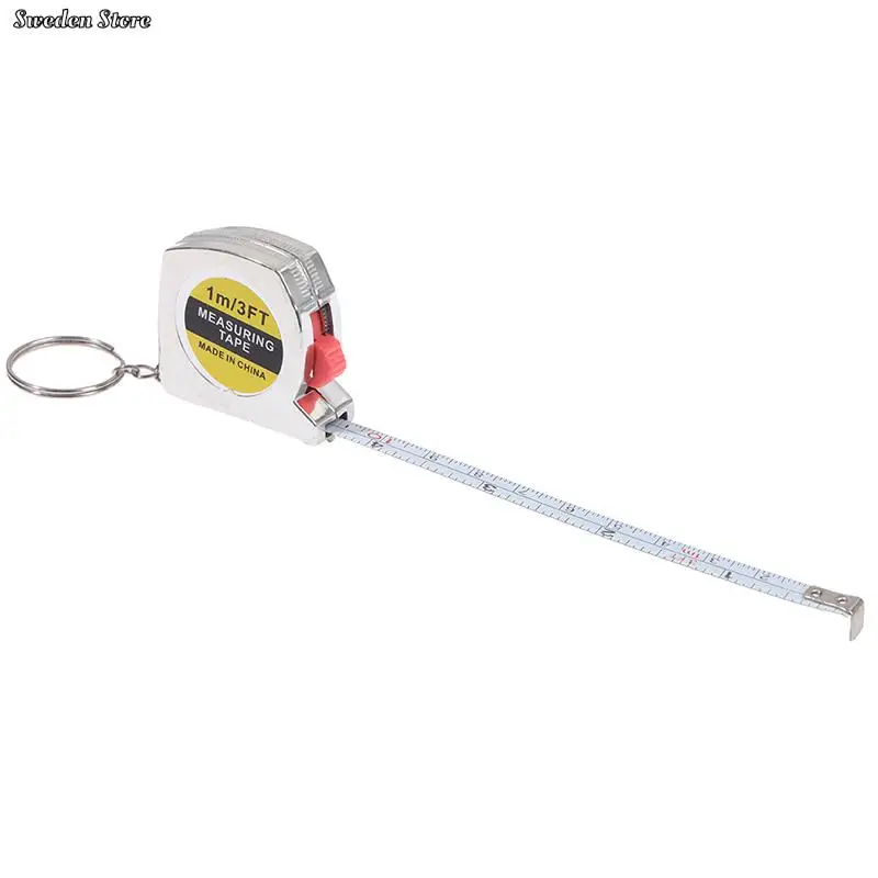 Tape Measure Measuring Tape Measuring Ruler 1M/3ft Retractable Ruler Measure Tape Keychain Construction Tools Roulette Measuring Instruments Pocket Centimeter Woodworking