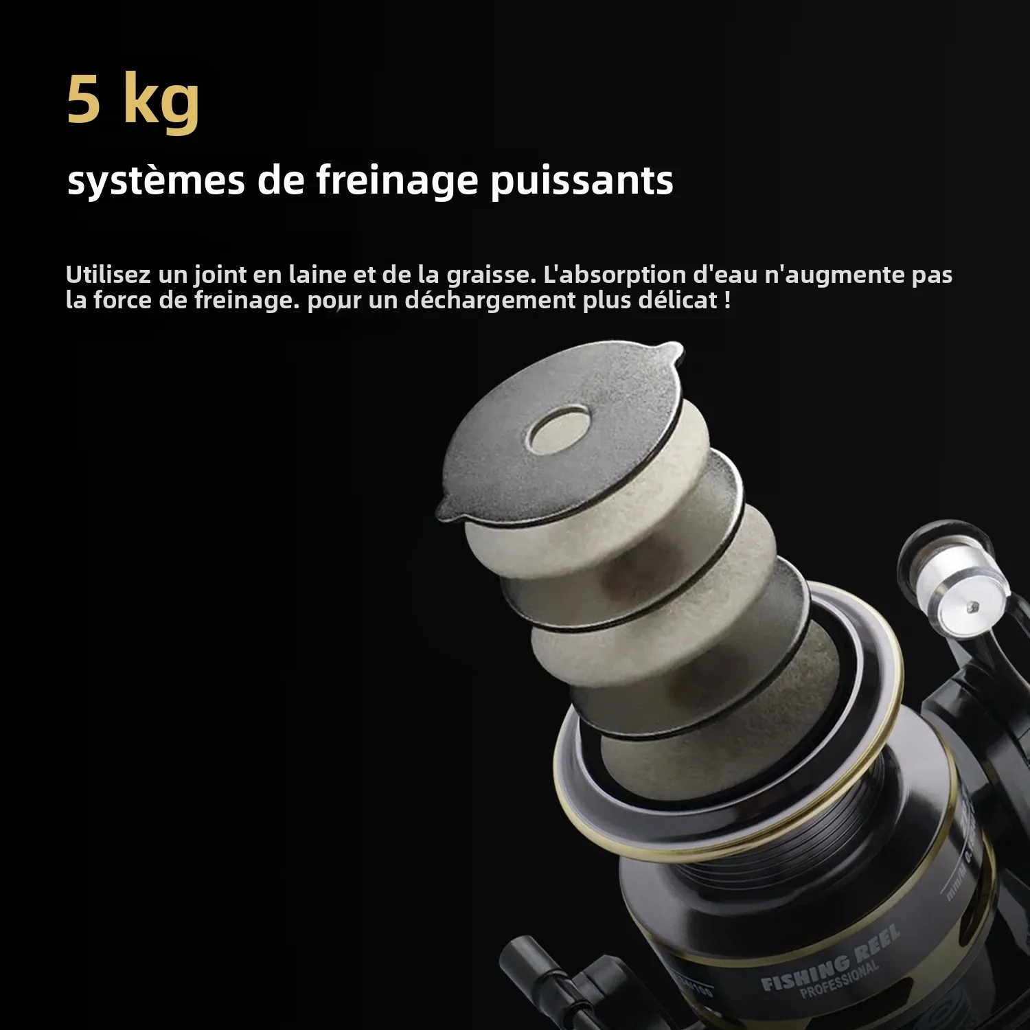 Moulinet ultraléger Huidiao 135g - Moulinet compact 5.2:1 pour pêche sur glace hivernale
