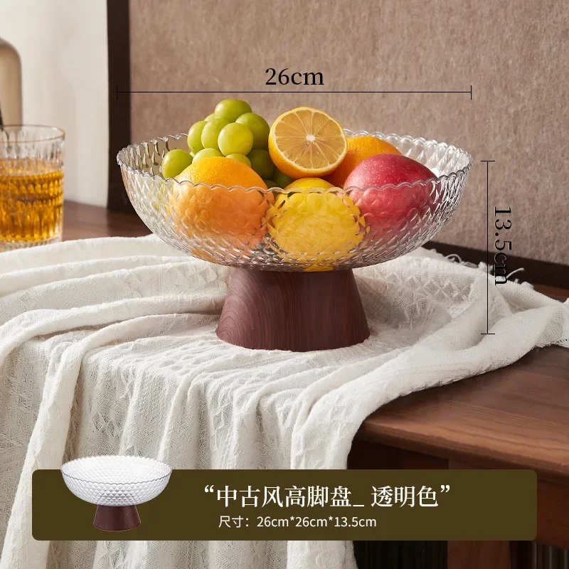 Home Storage Items Fruit Tray End Table Plastic Drain Fruit Dry Candy Snack Plate