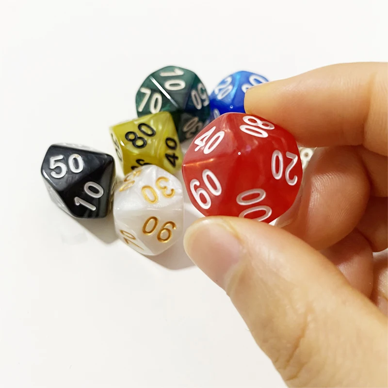 Game dice 8 Pcs 10-sided D10 for funny RPG table board gambling games