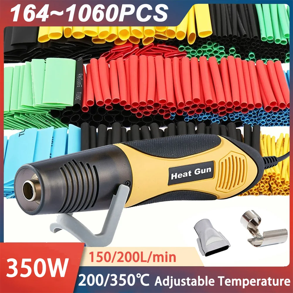 Hot Air Gun Heat Shrink Tubing Wrapping kit 2:1 Shrinkable Wire Shrinking Wrap Tubing Wire Connect Cover Protection Sleeving