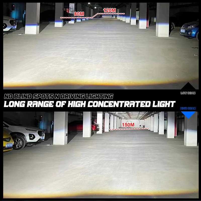 H1 LED 헤드라이트 초고휘도 CANBUS 전구 1:1 미니 6500W H4 H7 H11 H8 H9 9005 HB3 9006 HB4 팬 장착 자동차용 안개등
