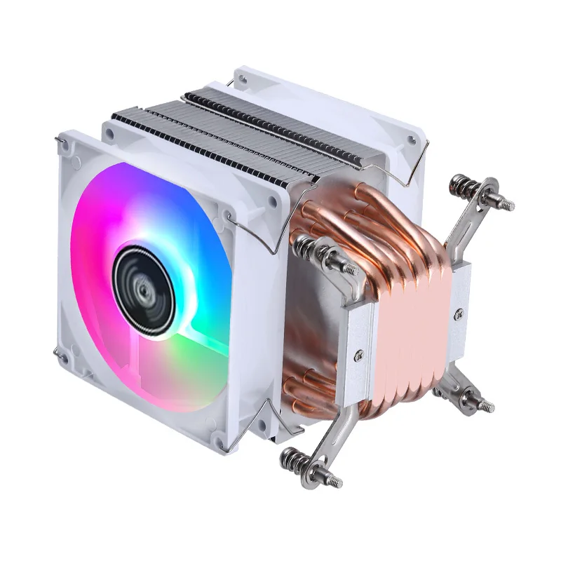 Tower Type Radiator Processor 2/4/6 Heat Pipe Air-cooled CPU Cooler White Fan mute Install slots LGA2011 2066 2099 xeon x79 x99 5