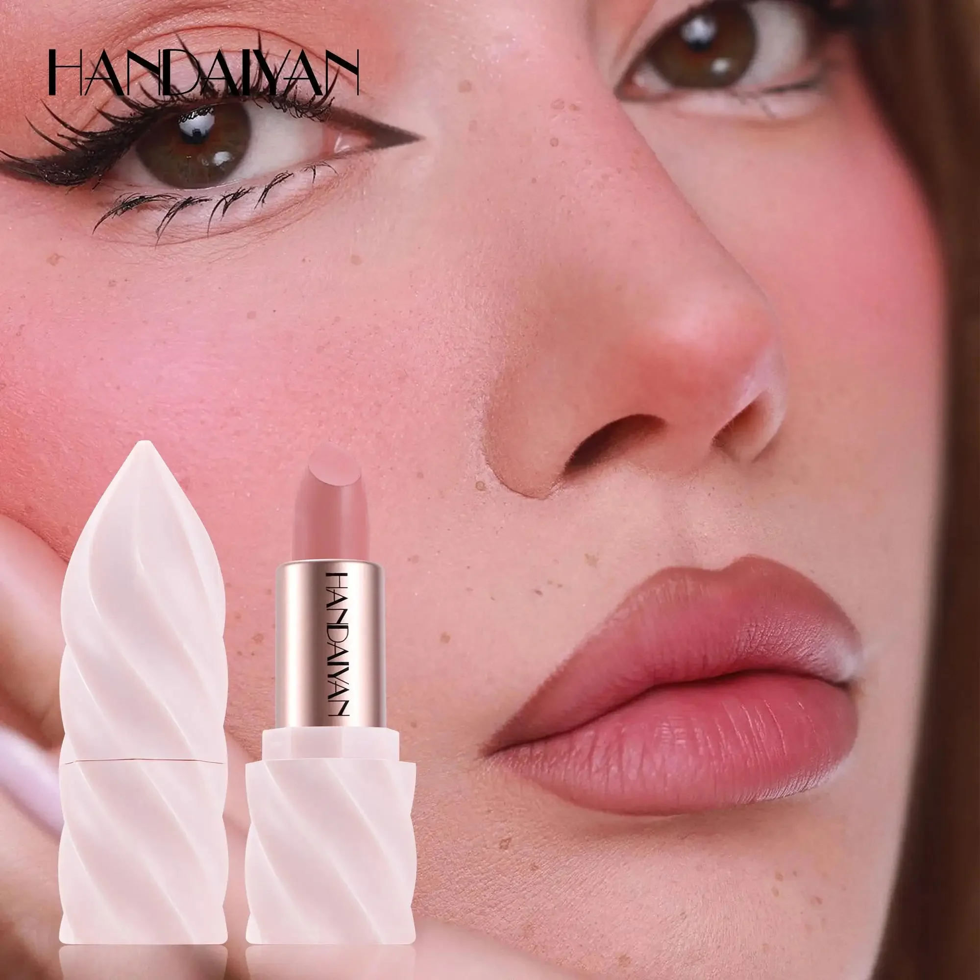 Labial mate aterciopelado color helado, de larga duración, resistente al agua, nutritivo e hidratante, con brillo labial satinado de alta pigmentación y que no se transfiere._voghion.com
