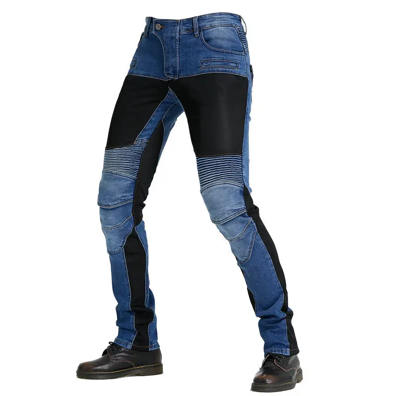 New Summer Riding Motorcycle Pants Classic Outdoor Riding F Fall-Proof Biker Jeans Anti-Fall Pants with Hip and Knee Equipment