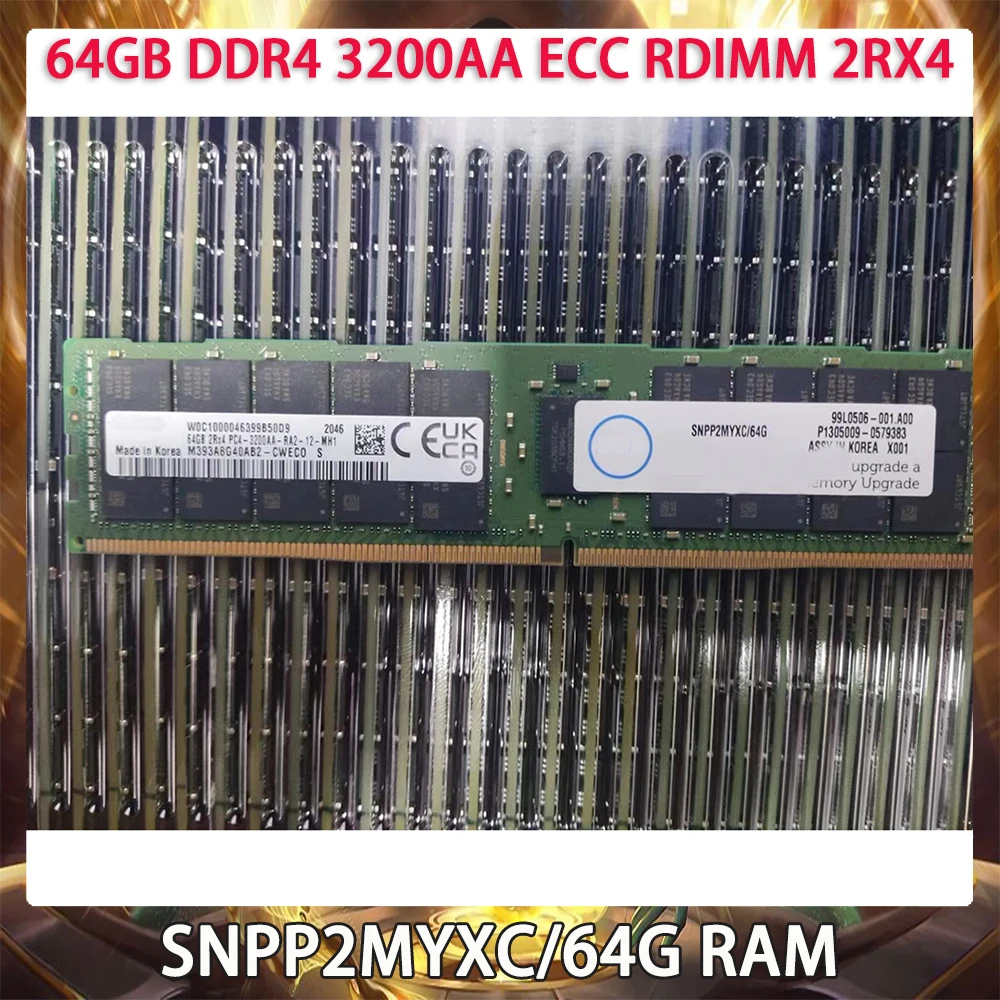 SNPP2MYXC/64G 64GB DDR4 3200AA ECC RDIMM 2RX4 RAM P2MYX 0P2MYX