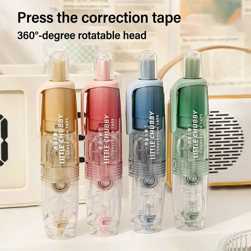 correction tape 360 Degree Rotation Head Press Replaceable Core Correction Tape Cute Pen Shape Corrector Students Altered Tools