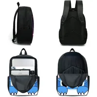 Anime kawaii Cartoon Stumble Guys Crash Party School Bag Kids Backpack Pencil Bag Kawaii Cartoon School Bag Mochila 4