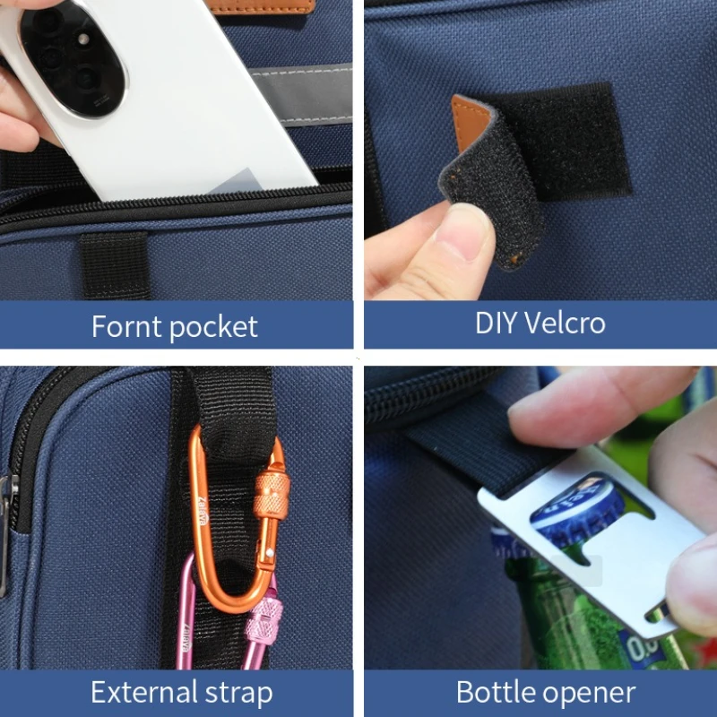 32L Thermal Food Carrier Bag for Women Large Insulated Cooler Tote with Zipper Portable Leakproof Picnic Bag for Camping Beach