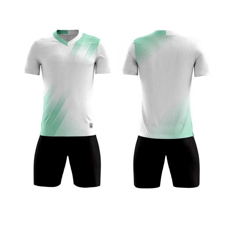 New Style Soccer Jersey for Team and Club Quick Dry Men Football Wear Adult Short Sleeve Training Shirt