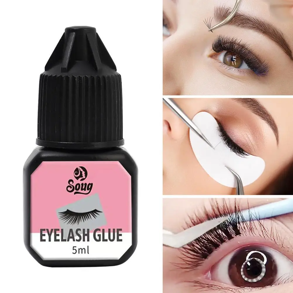 

5ml Eyelashes Extension Glue Long Lasting Grafting Lashes Black Lash Glue Quick Dry Plant extracts No Irritant Graft Eyelash Kit