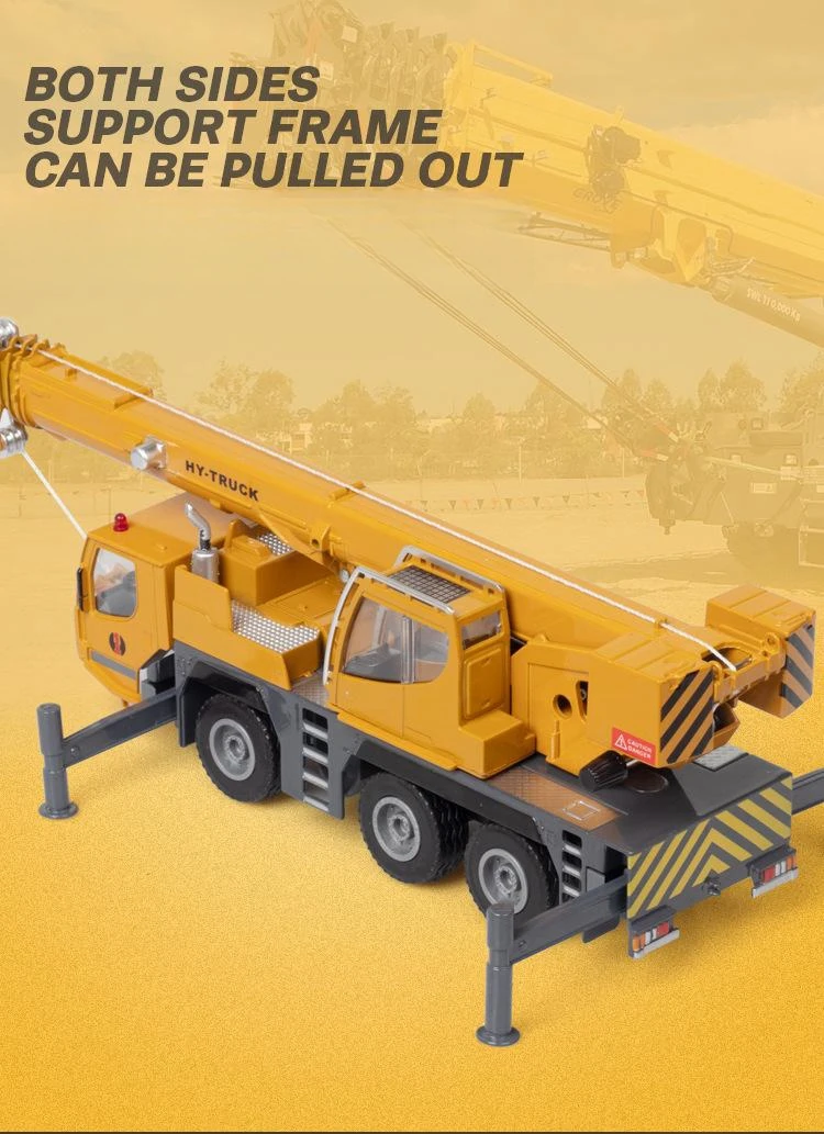 Vinç Kamyonu 1/50 İş Makinesi Ölçekli Diecast Model Araba 