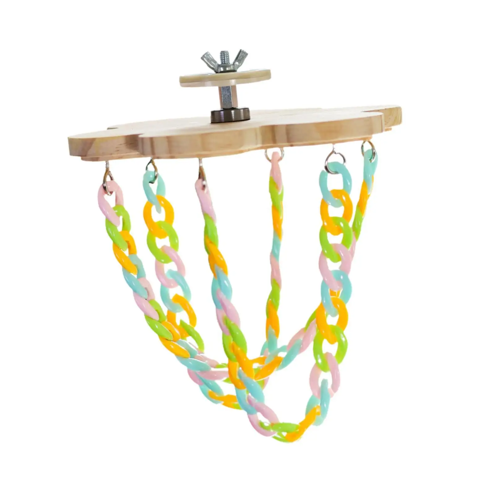 Colorful Wooden Hanging Swing Ropes Cage Toys for Rat Enrichment Sugar Glider and Small Animal Activity