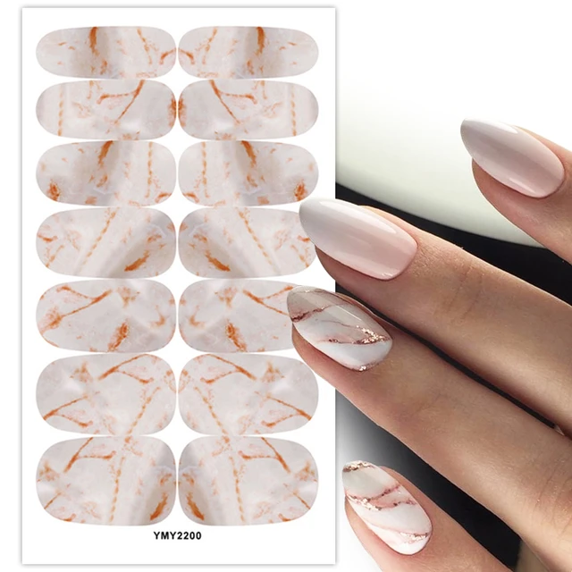 Bronzing Gold Stripes Press On Nails 3D Stickers Ombre White Marble Nail Art  Sliders Lines Stripes Flake Summer Manicures CC-083 - AliExpress