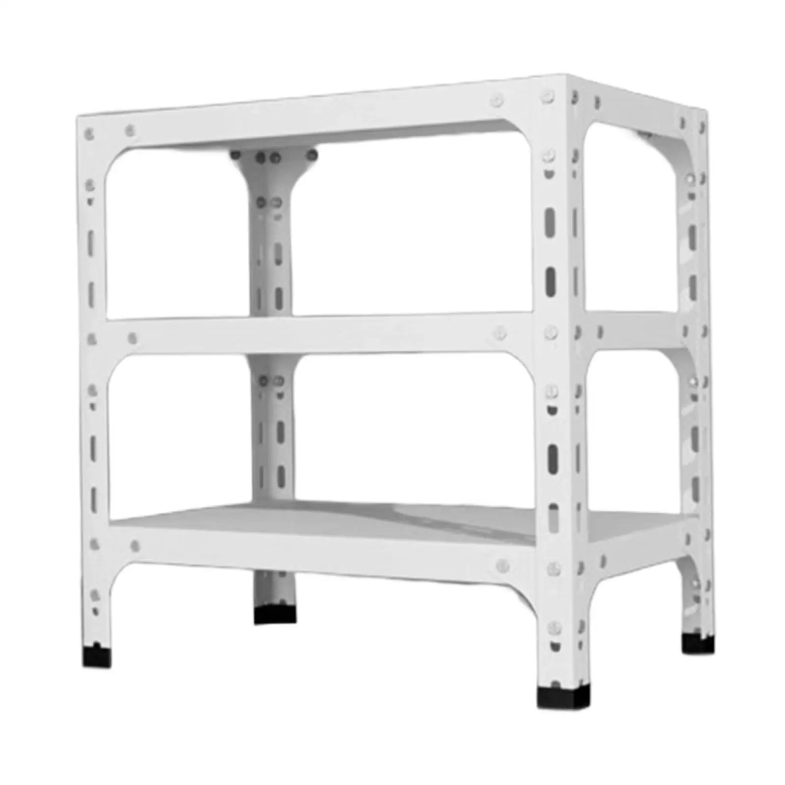 3 Layer Shelf Stand 3 Tier Shelving Unit,Heavy Duty Display Steel Storage Rack Metal Shelf Organizer for Basement Household