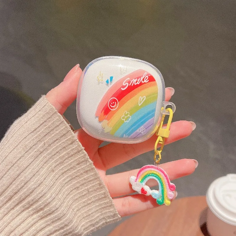 Tulip Bowknot Disc Blocks Headphone Protective Cover with Pendant