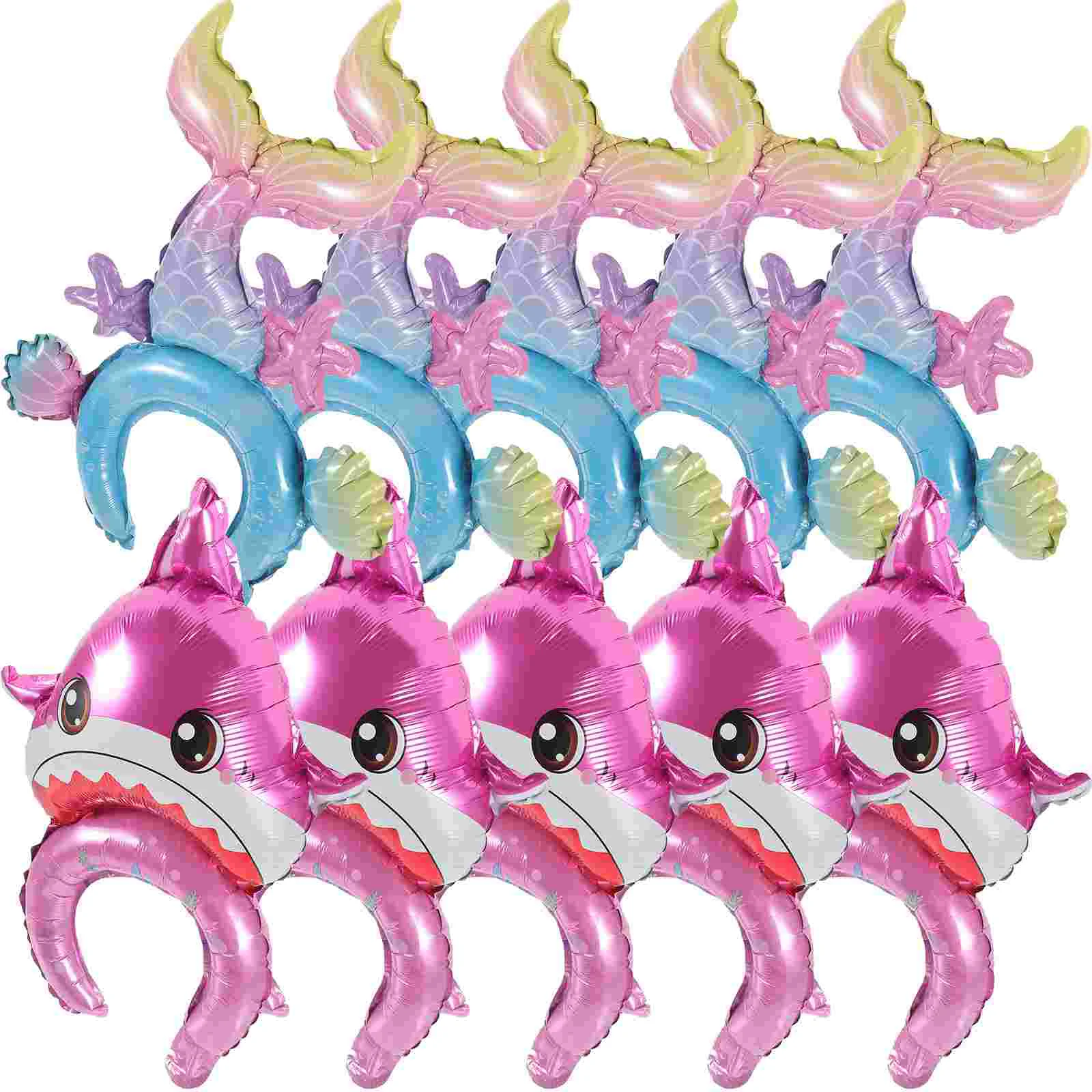 

Mermaid Inflatable Headbands Shark Balloon Hair Hoop Beach Party Head Bopper Animal Cosplay Headbands Birthday Party