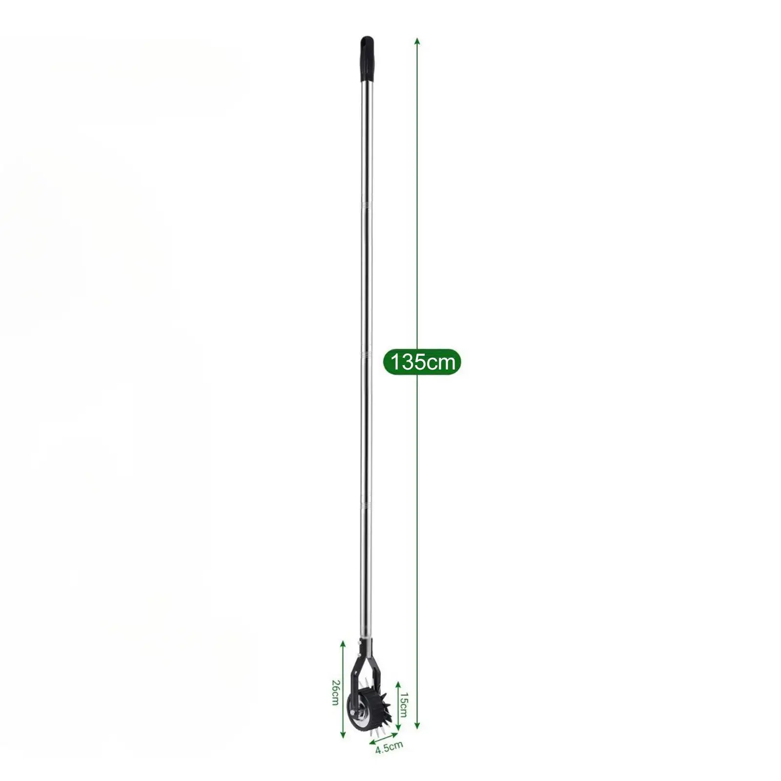 Manual Lawn Edger Garden Yard 3 Sections Rod Wheel Rotary Edger Grass Edger for Park Backyard Landscaping Courtyards Outdoor 6