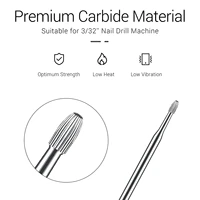 High Quality Electric Nail Filing Machine Safety Nail Drill Bit Milling Cutter Hard Alloy Drill Bit Dead Skin Remover 3/32“ 1