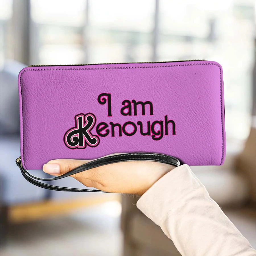 

Purple Wallets I Am Ken Enough Multi-card Portable Zipper Designer Luxury Bags Fashion Card Holder Coin Purses Sac A Mains Femme