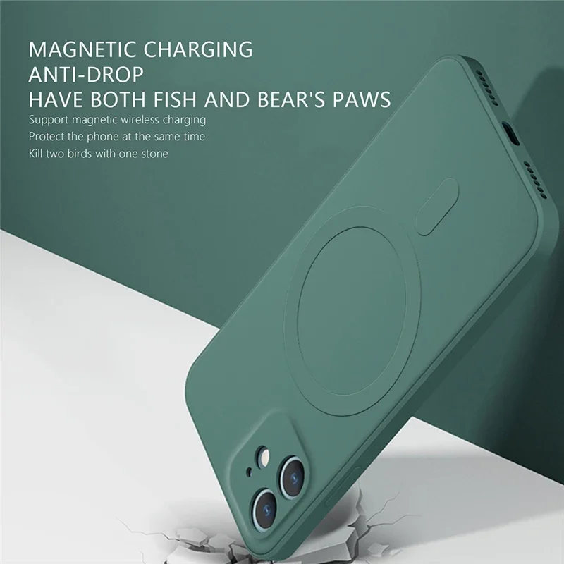 Enhanced Liquid Silicone Magnetic Wireless Charging Case Cover