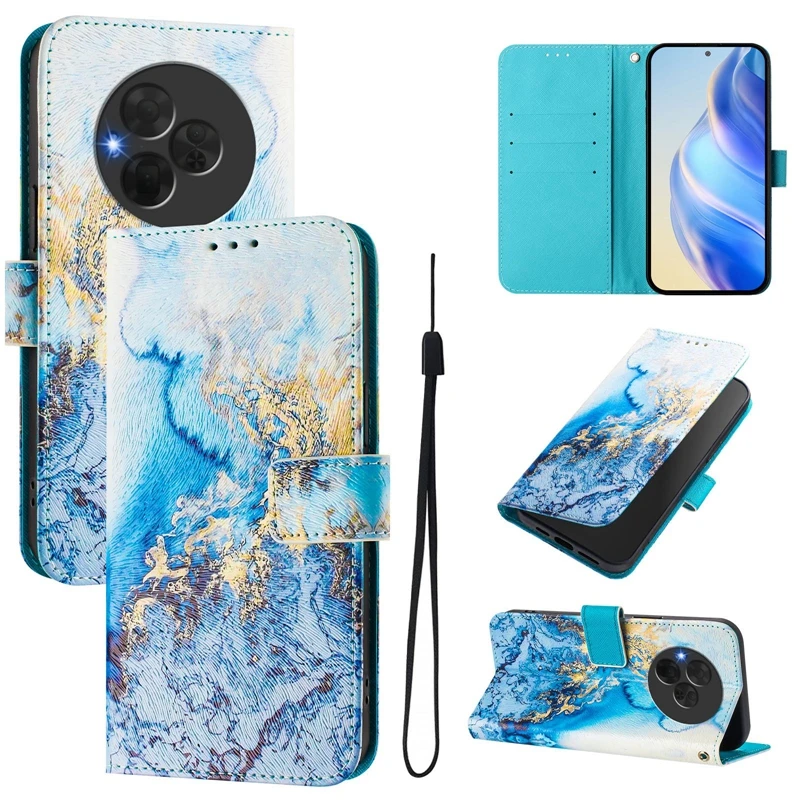 Cartoon Painted Wallet Leather Phone Case for TCL NxtPaper 60 Ultra