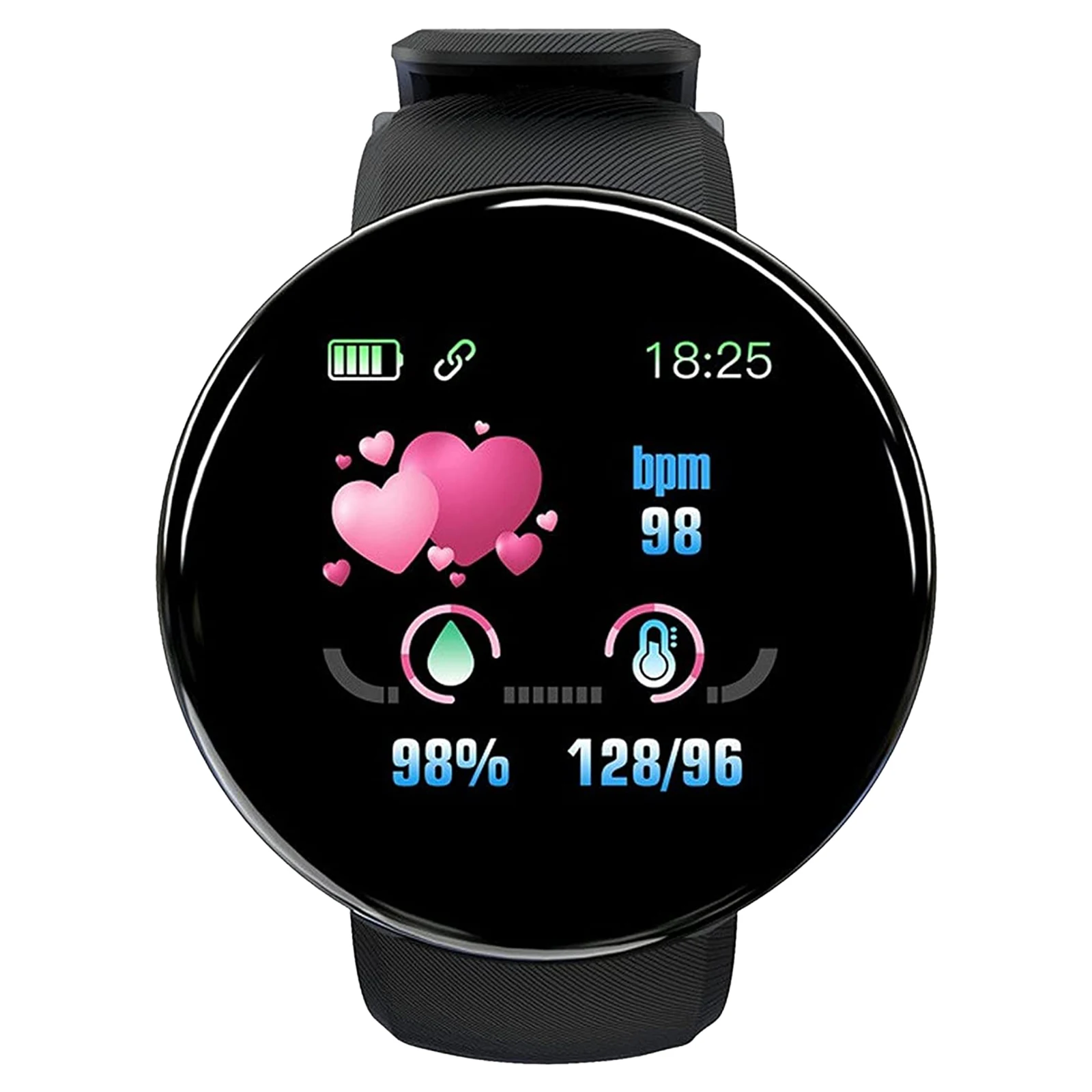 D18s Smart Bracelet Watch 11.44 Inch Fashion Color Screen Electronic Clock Bluetooth Compatible Exerciser Heart Rate Monitor 