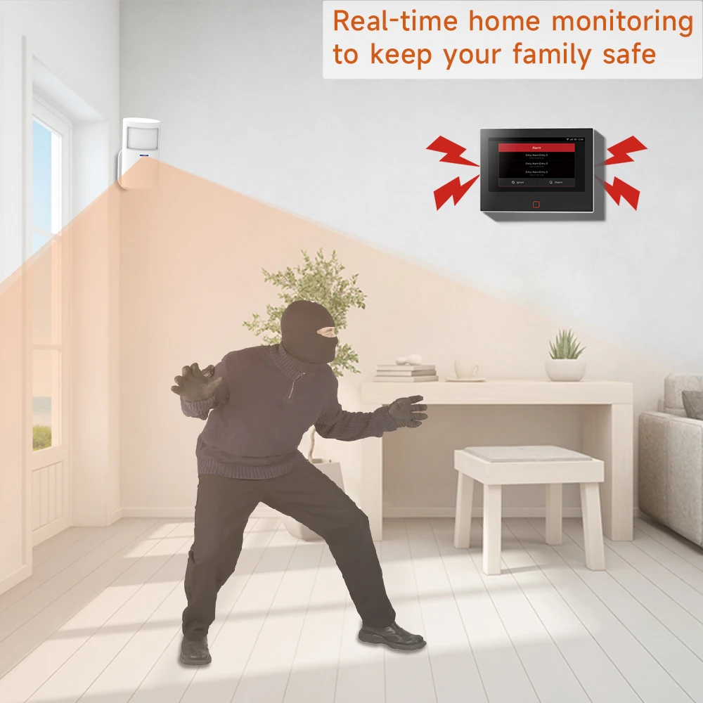 Staniot Motion Sensor PR200 Wireless 433Mhz PIR Motion Detector Security Protection Anti-Tamper Alarm for Home Alarm System 4