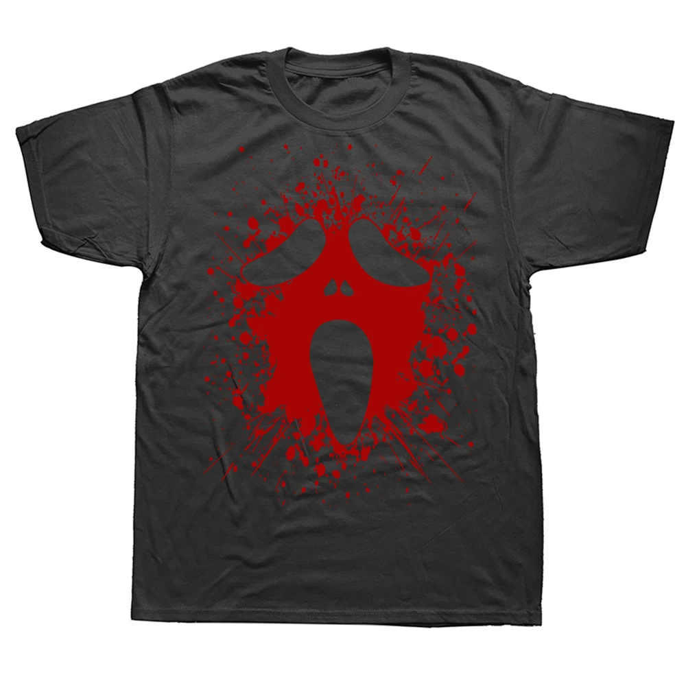 Ghost Silly Spooky Halloween Ghoul Face Easy Graphic Baumwoll-T-Shirts Baumwolle Loose Oversized Casual Streetwear Fashion T-Shirt