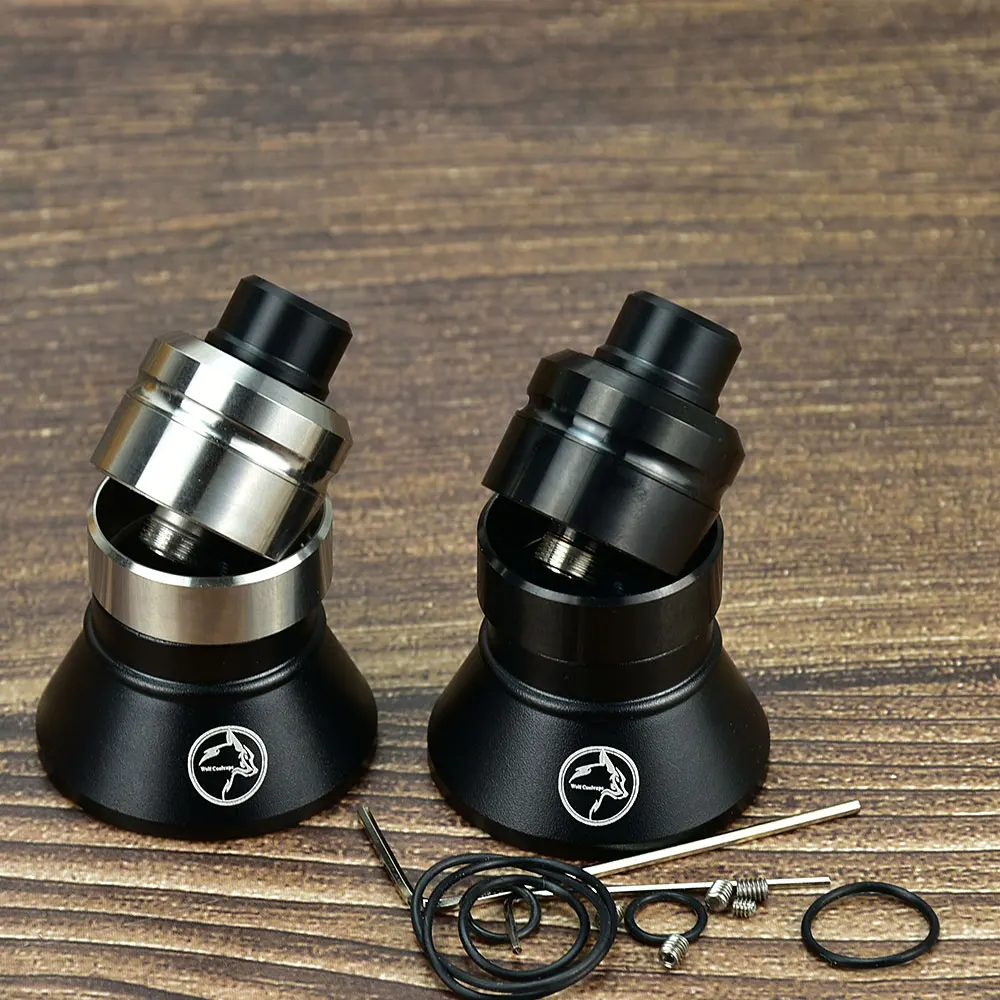 

wolfcoolvap style Mission XV Daywon RDA vape rda 22mm Single coils 316ss rda with bf pin vs Monarchy P22 Style RDA