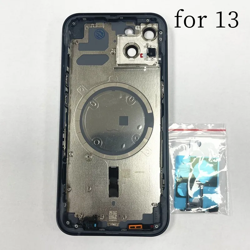 foriPhone13BackCoverGlassHousingBatteryFramewithAdhesivesMobileRepairChassis