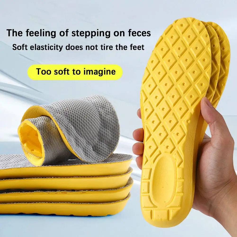 

Sports Insoles Elastic Thickening Damping Breathable Sports Shoes Absorption Breathable Resistant Sweat Odor W7G2