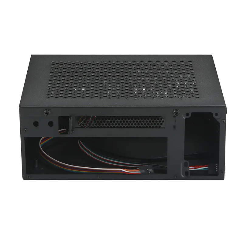 Rgeek A09 미니 ITX 데스크탑 HTPC 컴퓨터 케이스 (ITX 마더보드용) 소형 1U/플렉스 게이밍 PC 케이스 섀시 (가정 및 사무실용) USB3.0