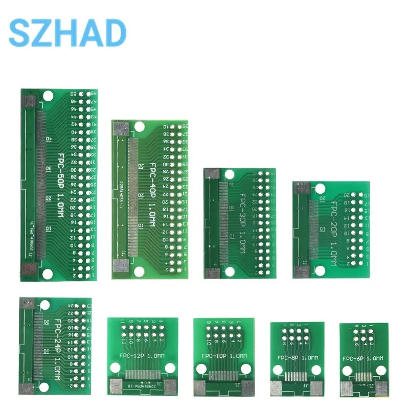 10 Pz Ffc/Fpc Piastra Adattatore Connettore Saldato 0.5Mm 6 / 8 / 10 / 12 / 20 / 24 / 30 / 40 / 50 P Pin