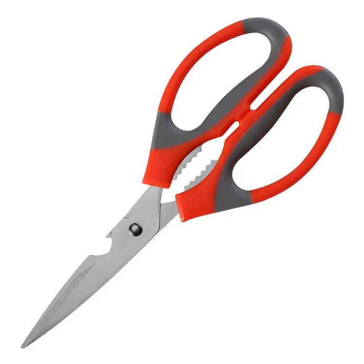 Multifunctional Household Scissors Stainless Steel Two-color Plastic Handle  Kitchen Strong Scissors Student Office Scissors - AliExpress