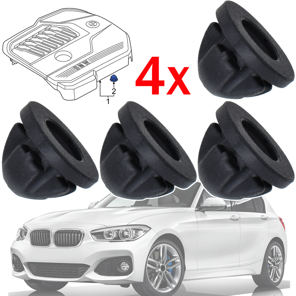 4X Engine Top Cover Trim Rubber Mount Grommet Bush Bump Stop 11127614138 For BMW 1 2 3 4 5 6 7 SERIES X1 X2 X3 X4 X5 X6 Mini