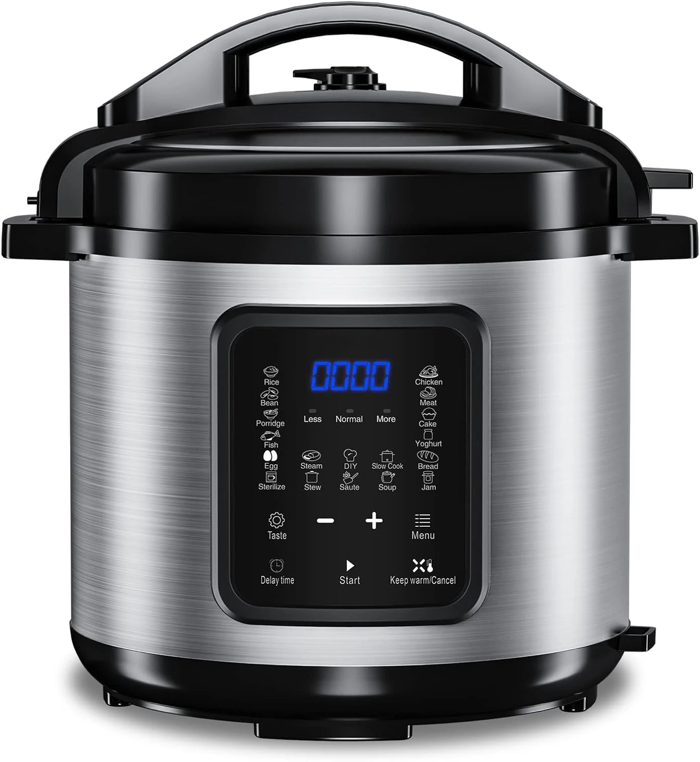 

Cooker 6 Quart 9-in-1 Multi-Functional Built-in 11 Presets Programs Pressure Pot, 10+ Safety-Features Multi Cooker, Slow Cooker