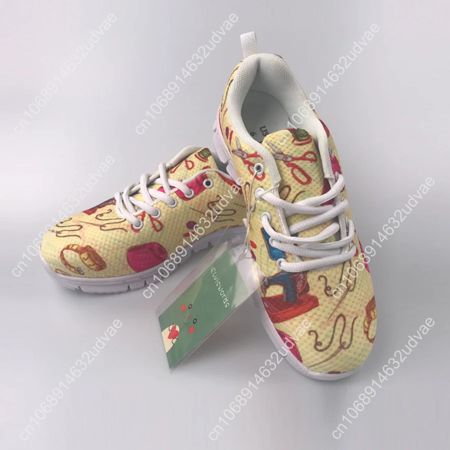 Cartoon Unicorn Printed Women Flat Shoes Ladies Fashion Lace-up Sneaker Shoes For Girls Cute Breathable Footwear